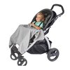 J.L. Childress Cuddle 'N Cover Stroller Blanket - Silky and Minky Fabrics - Blanket Attaches to Stroller - Privacy Cover, Blanket, Sun Shade - 30" x 30" - Grey