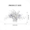 Latious Pearl Bride Wedding Hair Comb Silver Crystal Bridal Hair Piece Prom Hair Accessories for Women and Girls