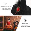 Beaupretty Witch Hat Hair Clip Witch Mini Top Hat Halloween Mesh Flower Witch Hat Fascinator Hat Halloween Costume Dress up Party Supplies, Black