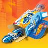 MEGA Construx Hot Wheels Race Car Building Toys Set, Twin Mill with 111 Pieces, 1 Micro Action Figure Driver, Blue, Kids Ages 5+ Years