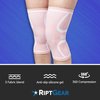 RiptGear Knee Compression Sleeve - 2 Pack - Braces for Knee Pain - Compression for Arthritis, Meniscus Tear, Running - Support for Women and Men - Sleeves Weightlifting Petite (Small, Pink (2 Pack))