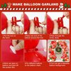 Dendrim 172PCS Christmas Balloons Garland Arch Kit, Red White Green Gold Holiday Party Balloons Decorations with Candy Cane Gifts Box Red Star Foil Balloons for Xmas Themed Birthday Party Supplies