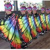 D.Q.Z Double-Sided Fairy Butterfly-Wings Costume for Girls Kids Dress-Up Halloween Costumes Mask Headband as Gifts (Rainbow)
