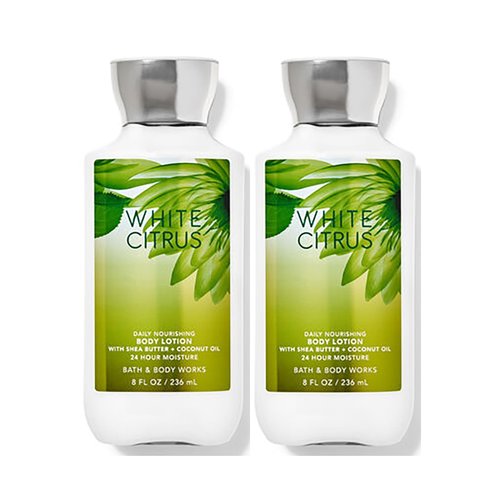 Bath & Body Works White Citrus Super Smooth Body Lotion Sets Gift For Women 8 Oz -2 Pack White Citrus)