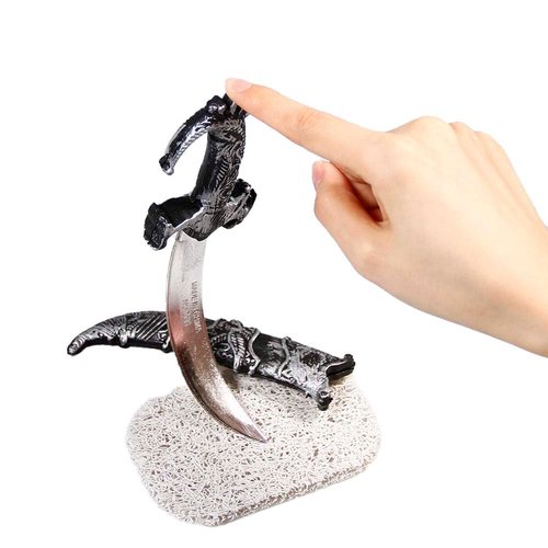 Lanxitown 2 Pcs Plastic Dagger Fake Knife Pirate Sword for Pirate Costume Accessories Prop Knife with Sheath Toy Knife Plastic Sword (Grey)