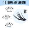 IECILI Lash Clusters Individual Lashes - 280pcs 40D Cluster lashes for DIY Lash Extensions -Super Thin & Soft Eyelashes 10-16mm D Curl Cluster Eyelash Extensions for Natural Wispy Look
