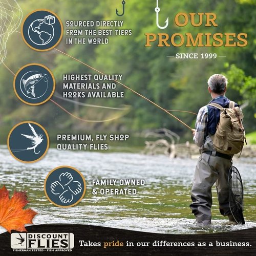 DiscountFlies Terrestrial Dry Fly Fishing Flies – Fishing Kit w/Fly Box & 12 Dry Flies for Trout Fishing – Realistic and Effective Fly Fishing Gear – Trout Flies for Fly Fishing on Strong Sharp Hooks