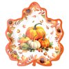 50Pcs 9" Thanksgiving Fall Themed Paper Plates Autumn Celebrate Party Tableware Orange Leaves Disposable Dessert Paper Plates Set Thanksgiving Fall Theme Paper Plates Festival Party Supplies