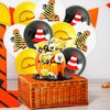 Yellow Black White 4th Birthday Balloons for Boys Girls 4th Birthday Party Decorations, 12inch 12pcs Construction Happy 4th Birthday Balloons Party Balloons for Boys Girls Construction Theme Party