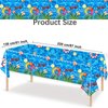 Kesfey 3 Packs Pool Party Tablecloths 51 x 87 Inch Waterproof Plastic Beach Tablecloth Water Print Hawaiian Party Table Cover with Sea Wave Backdrop for Swimming Pool Party Beach Birthday Decoration