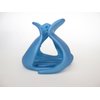 Velvet like blue hair claw clip