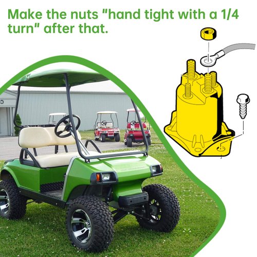 10L0L Golf Cart 48V Electric Solenoid Replacement for Club Car DS (1995-1997) 4 Terminal, OEM# 101807001 1118