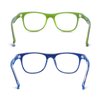Outray 2 Pack Kids Computer Blue Light Blocking Glasses for Boys and Gilrs Age 3-12 Anti Eyestrain (Set Green+Blue, 46)