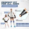 Upward Fitness - Volleyball Arm Sleeves with Passing Protection Forearm Pads and Comfortable Thumbhole Design- Includes Bag and Headband - Perfect For Girls and Boys (XS/S Black)