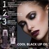 2024 New Magic Black Color Changing Lip Oil，Warm Change Glitter Lip Gloss, Color Changing Lip Oil V2, Color Changing Lip Gloss, Moisturizing Plumping Clear Lips Oil Tinted Lip Plumper Lips Care