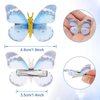 Paderison 20Pcs Glitter Hair Clips for Kids - Moving Fairy Accessories for Women, Girls Colorful Hair Clips 90s (Brown)
