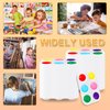 Voittozege 100 Pcs White Plastic Paint Palette 6 Well Watercolor Palette Paint Palettes Craft Paint Trays Finger Painting Tray Rectangular Plastic Paint Tray for DIY Art Painting Watercolor Craft