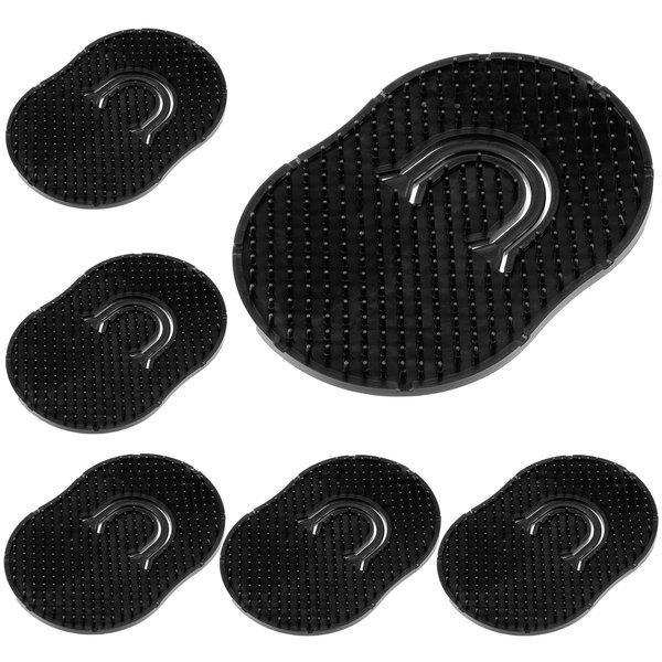 6 Packs Soft Pocket Combs For Men, Palm Combs For Men Pocket Palm Combs Shampoo Scalp Beard Comb Massage Pocket Combs Scalp Massager Brush Comb Shampoo And Beard Grooming Palm Hair Brush(Black)