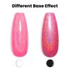 RARJSM Holographic Nail Polish Neon Hot Pink Gel 7.5ML Gorgeous Glossy Hologram Curing Required Art Manicure Salon DIY at Home