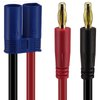 Yeebline EC5 to Banana Plug Battery Charging Cable, 2-Pack 0.3m 12AWG EC5 Male Connector to 4.0mm Banana Bullet Male Lipo Battery Balance Charger Adapter