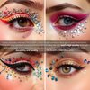 FACEGEM LONDON 15 Sheet Face Gems Rhinestone -SELF ADHESIVE- Rhinestones for Eyes Face Body Nails, Face Glitter, Nail Gems Rhinestone, Face Jewels Rhinestone for Party, Rave Festival, Make up