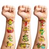 100 PCS Mexican Fiesta Mariachi Taco Temporary Tattoos Stickers Birthday Party Decorations Favors Supplies Cinco De Mayo Avocado Taco Mexican Festival Theme Girls Boys Classroom School Prizes Reward