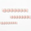 BAOYAALIN Pink White Gradient Press on Nails Short Square Ombre Fake Nails with Design Glue on Nails for Women Girls Acrylic False Nails Stick on Nails Press on Nail for Wedding 24Pcs