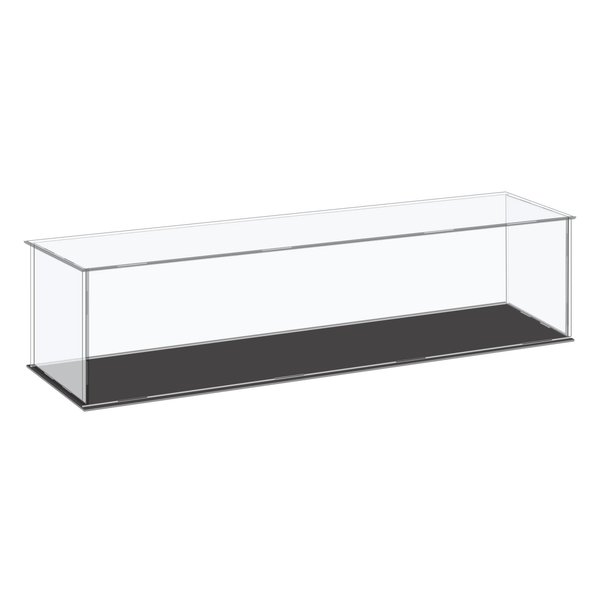 MECCANIXITY Acrylic Display Case Plastic Box Cube Storage Box Clear Small Assemble Dustproof Showcase 16.1x4.3x4.1 Inch for Collectibles Items