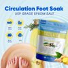 Circulation Foot Soak (2 Lbs) Epsom Salt with Natural Ginger, Cypress, Eucalyptus, and Lavender Essential Oils Plus Vitamin C in BPA Free Pouch with Easy Press-Lock Seal