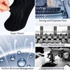 +MD Diabetic Socks for Men Women-6 Pairs, Non-Binding Extra Wide Ankle Socks, Circulator Socks for Edema 9-11 3Blk/3Wht