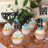 30PCS Black 40th Birthday Cupcake Toppers Glitter Forty Happy 40th Straight Outta 1984 Cupcake Picks for Cheers to 40 Years 40th Birthday Wedding Anniversary Party Decorations Supplies