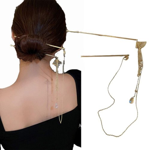 Leadigol Chinese Style Hairpins Elegant Simple Vintage Hair Accessories Ponytail Holder Hair Insert For Women Hair Clip Headwear For Men Hair Fork