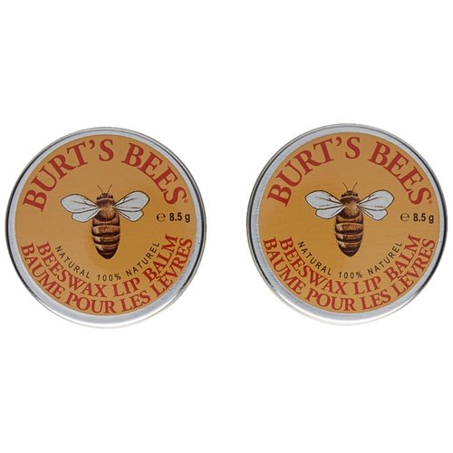 Burt's Bees Lip Balm Tin, Beeswax, 0.3 oz, 2 pack