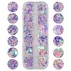 LoveOurHome 4 Boxes Iirdescent Aurora Nail Glitter Powder Hographic Star Heart Flower Nails Flakes Confetti Sequins Manicure Accessories for Resin Crafts Makeup Nails