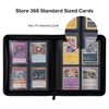 Rayvol Premium 4 Pocket Card Binder, Fits 368 Trading Cards Ringless Trading Card Album Side Loading Pockets with ZIp for TCG