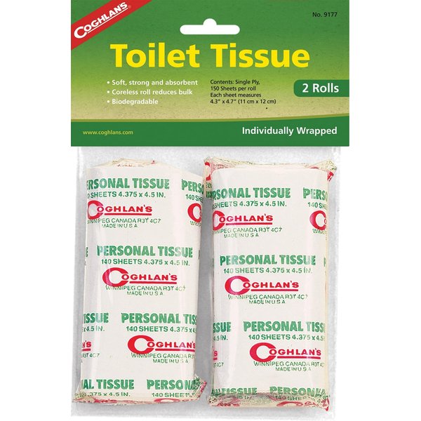 Coghlans 9177 Toilet Tissue Pack 2 Rolls