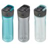 Contigo Ashland 2.0 Leak-Proof & Dishwasher-Safe Water Bottle, Lid Locked & Angled Straw Feature, Interchangeable Lid, 24oz 3-Pack, Colors: Juniper/Sake/Bubble Tea
