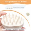 FREATECH 2-Pack Wheat Straw Hair Scalp Massager Shampoo Brush with Silicone Bristles for Hair Growth and Dandruff, Hair Massager Scalp Scrubber Head Exfoliator for Wet & Dry Hair, Women Men Kids