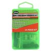 Slime 2410 Tire Repair Tackle Kit, Tire Care Essentials, Compact, 14-Piece Set, 3.5" L x 2.5" W x 0.875" D,Chrome
