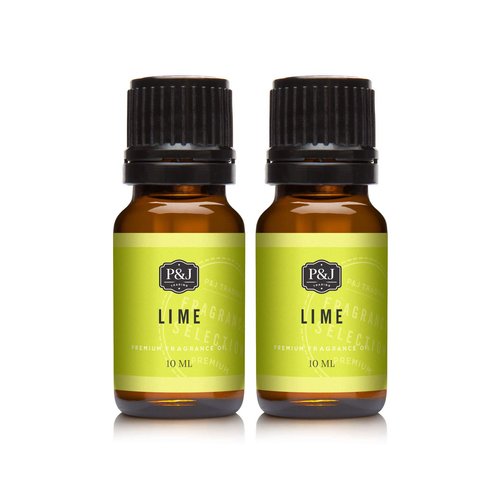 P&J Fragrance Oil | Lime Oil 10ml 2pk - Candle Scents for Candle Making, Freshie Scents, Soap Making Supplies, Diffuser Oil Scents