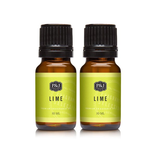 P&J Fragrance Oil | Lime Oil 10ml 2pk - Candle Scents for Candle Making, Freshie Scents, Soap Making Supplies, Diffuser Oil Scents