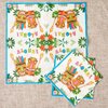 WERNNSAI Hawaiian Aloha Dinner Dessert Plates and Napkins - Luau Tropical Tiki Summer Pool Party Supplies Serves 16 Guests 48 PCS