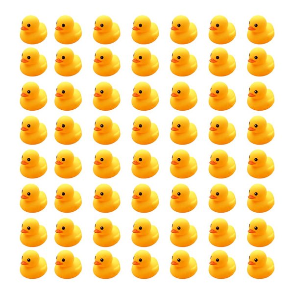 50PCS Super Mini Rubber Duck Bath Duck Toys for Toddlers Boys Girls,Squeak and Float Rubber Ducks in Bulk Baby Shower Duck Decorations Party Favors (1.6'')