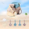 zeeloopbee Beach Toys for Kids Ages 4-8, Toddler Snow Toys Set Includes Beach Truck, Bucket, Shovel, Rake, Scoop, Trowel, Sandbox Toys for Toddlers Ages 3-5, Travel Beach Sand Toys for Kids Ages 8-12