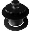 Westbrass D941K-62 1-3/8" Fine Thread Twist & Close Bathtub Drain Trim with One-Hole Overflow Faceplate, 1 Pack, Matte Black