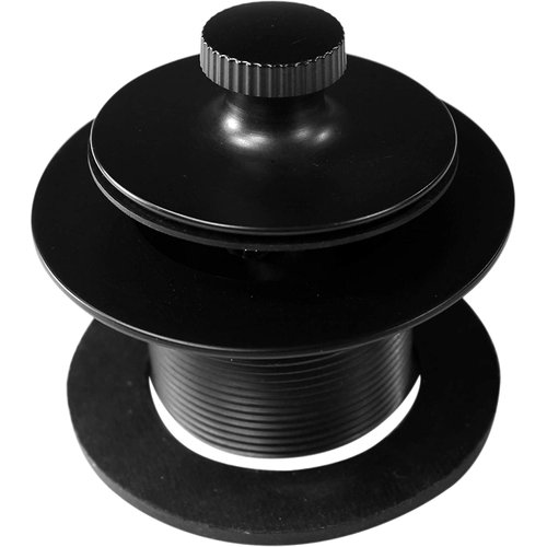 Westbrass D941K-62 1-3/8" Fine Thread Twist & Close Bathtub Drain Trim with One-Hole Overflow Faceplate, 1 Pack, Matte Black