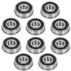 Bonbo 10Pcs Flanged Ball Bearings ID 5/8" x OD 1-3/8" for Lawn Mower, Wheelbarrows, Carts & Hand Trucks Wheel Hub, Alternative to Snapper, JD, MTD, Marathon AYP Etc, Deep Groove Ball Bearing