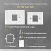 ANTOBLE Thermostat Wall Plate Backplate THP2400A1027W White Coverplate Assembly Compatible with Honeywell Thermostat (2 Pack)
