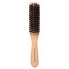 GranNaturals Boar Bristle Slick Back Hair Brush - Soft/Medium Smoothing Hairbrush to Style, Polish, & Lay Hair Down Flat to Create a Sleek Frizz Free Hairstyle for Women and Men - Wooden Handle
