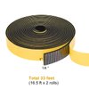 TORRAMI Door Seal 1 inch W x 1/8 inch T x 16.5 Ft Length, Foam Soundproofing Insulation Weather Stripping Gasket (Total 33 Ft Length, 2 Rolls of 16.5 Ft Each)